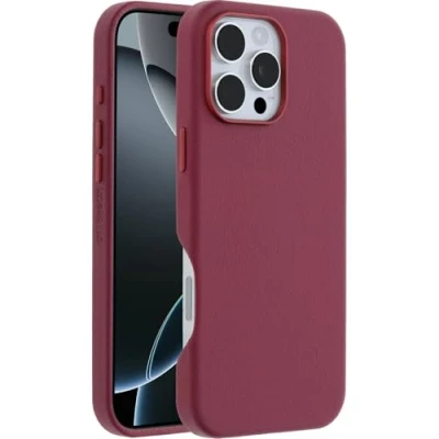 Image de OtterBox Coque Symmetry Series Cactus Leather MagSafe pour iPhone 16 Pro Max, Antichoc, résistante aux Chutes, de Protection Fine, supporte 3X Plus Chutes Que la Norme Militaire, Rouge
