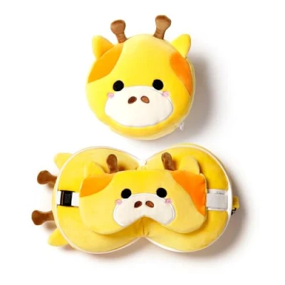 Image de Puckator Coussin Voyage Relaxeazzz Peluché 2 en 1 Girafe
