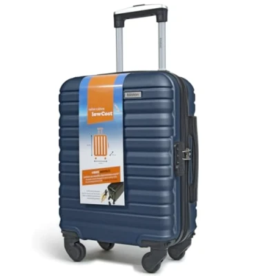 Image de KINSTON Valise Cabine pour EasyJet 4 Roues Détachables Taille LowCost Bagage à Main Léger et Durable, Pivotantes Amovibles Démontable Bleu