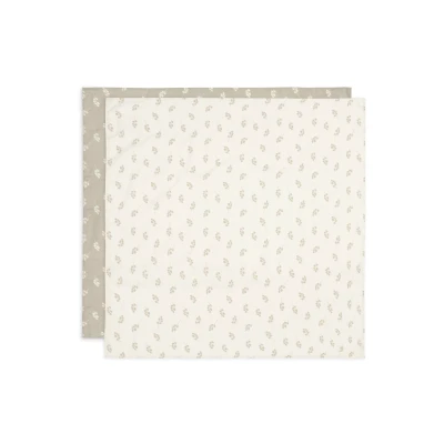 Image de Jollein Lange Gaze de Coton Large 115x115cm Twig Olive Green 2 Unités