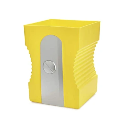Image de Balvi Corbeille à papier Sharpener Couleur jaune en forme de taille crayon Plastique ABS/PP 29cm