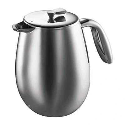 Image de Bodum 1312 57 Columbia Cafetière à Piston Isotherme 12 Tasses Double Paroi Inox 1.5 L Mat