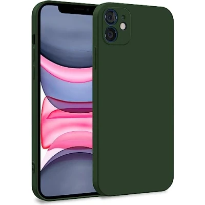 Image de MyGadget Coque Compatible avec Apple iPhone 11 Case TPU Souple &amp; Soft Doublure Microfibre Cover Protection Extra Fine Légère Olive