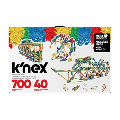 Image de K&#039;NEX 80209 Mega Models Building Set, 3D Educational Toys for Kids, 700 Piece Stem Learning Kit, Engineering Colourful 40 Model Construction Toy Children Aged 7 +