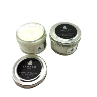 Image de Famaco Crème pour le Cuir Schuhemulsion Lisse Incolore sans Couleur 50 ML No.399 (2er Set)