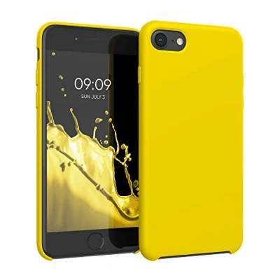 Image de kwmobile Housse Compatible avec Apple iPhone SE (2022) / (2020) 8 7 Coque de téléphone Protection Souple en TPU Silicone Jaune radieux