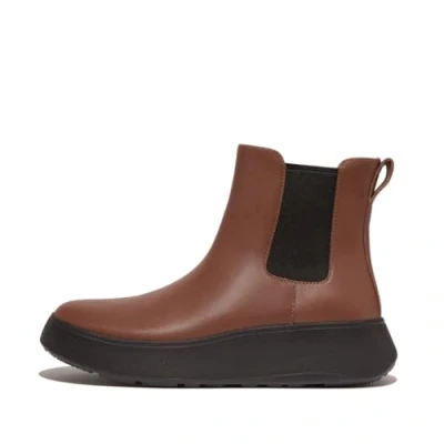 Image de Fitflop Femme Bottines Chelsea Plates en Cuir F Mode Bottes, Marron Riche, 40 EU