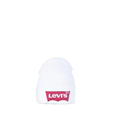 Image de Levi&#039;s Oversized Batwing Beanie Bonnet, Taille: One Size, Regular white