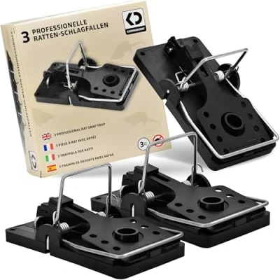 Image de 3 x piège à Rats Professionnel sans Poison pour Efficace Utilisation Simple Réutilisable Fiable Vite