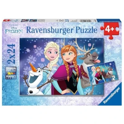 Image de Ravensburger 09074 Puzzle Aurores boréales/Reine des Neiges 2 x 24 pièces