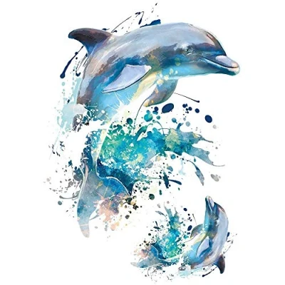 Image de Ideen mit Herz Transferts thermocollants pour textile DIN A4 filigrane sans fond idéal les t shirts et sacs repasser des images rapidement facilement (dauphins)