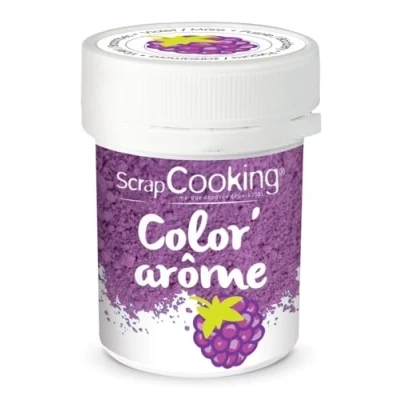 Image de ScrapCooking Color’ Arôme Violet Mûre 10 g Colorant Alimentaire en Poudre Saveur Ingrédient Pâtisserie pour Gâteaux, Macarons, Entremets, Yaourts Fabriqué France 4061