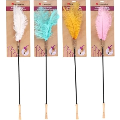 Image de Flamingo Jouet pour Chat Canne à pêche Bliss 61 186cm avec matatabi, Clochette de et Plumes Extensible Interchangeable Pas Choix Possible