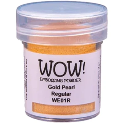 Image de Poudre de gaufrage Wow Wow. embossage Poudre, 15 ML, Doré nacré