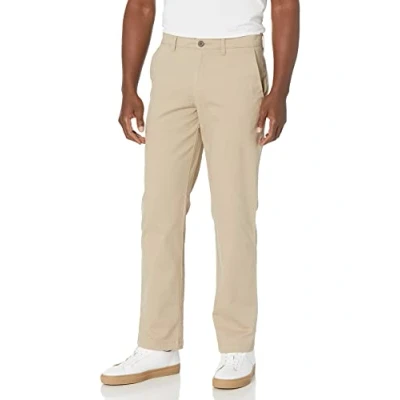 Image de Amazon Essentials Pantalon Chino Extensible Style décontracté Coupe Droite Homme, Brun Kaki, 33W / 28L