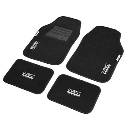 Image de WRC 007434 Ensemble de tapis sol Textile avant et arrière 4 noir Adaptation universelle