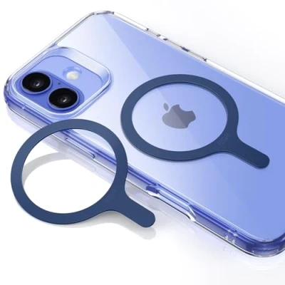 Image de ESR Anneau Magnétique 360, Autocollant Compatible avec MagSafe, Kit de Conversion Universel pour iPhone 16/15/14/13/12/11/X, Galaxy Série S23/S22/S21/S20/S10, Lot 2, Bleu