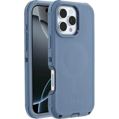 Image de OtterBox Coque Defender Series MagSafe pour iPhone 16 Pro Max, Antichoc, résistante aux Chutes, Ultra Robuste, de Protection, supporte 7X Plus Chutes Que la Norme Militaire, Bleu