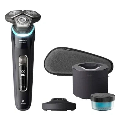 Image de Tondeuse, profileur et rasoir sans fil PHILIPS S9976/55 noir avec tondeuse pliable intégrée, utilisation humide sèche, batterie