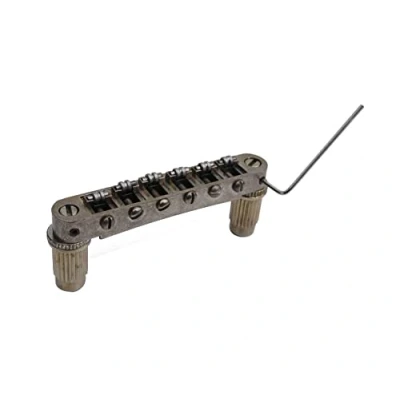 Image de Guyker Guitar Tune O Matic Roller Saddle Bridge Replacement Part Compatible with Gibson Les Paul LP SG Style 6 String Electric GM005, Rust Color