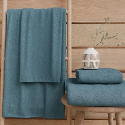 Image de PETTI Artigiani Italiani Serviettes de Bain 100% éponge Coton, Ensemble 1+1, 2 pièces 1 Serviette Visage et Main, Avion