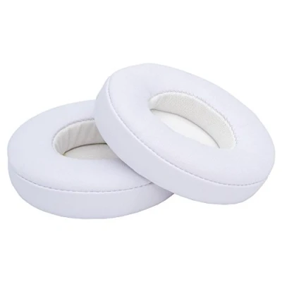 Image de Remplacement Coussinets d&#039;oreille pour Beats Dr. Dre Solo 2 Wireless/Dr. 3 Wireless Casque par MMOBIEL Memory Foam et Protein PU on Ear Coussinet de Rechange Blanc