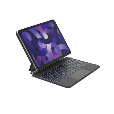 Image de Belkin Pro Étui clavier pour iPad avec support magnétique, rétroéclairé, touches tactiles multipoints, compartiment Apple Pencil, sans fil AZERTY Air M2 11&quot;/10,9&quot;, Pro  11&quot;