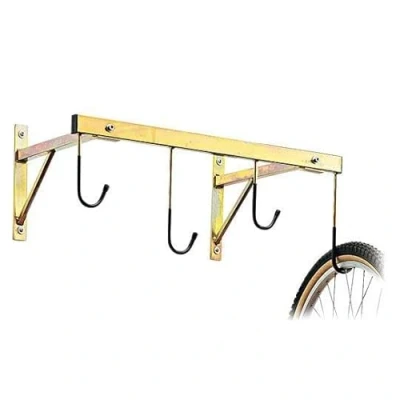 Image de Support velo mural 4 velos fixation roue 76x45cm metal