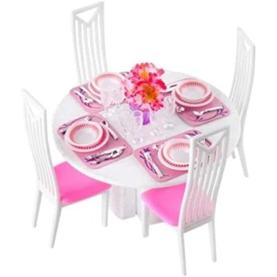 Image de ISO Trade Ensemble de Meubles Maison poupée 8248 pour Salle à Manger, Table Manger et Chaise 38 pièces