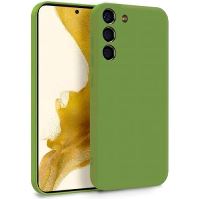 Image de MyGadget Coque pour Samsung Galaxy S22 Case Silicone Souple &amp; Soft Doublure Microfibre Cover TPU Protection Extra Fine Légère Vert