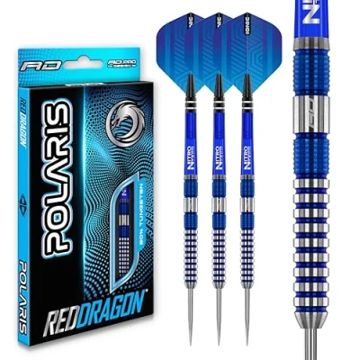 Image de RED DRAGON Polaris: Jeu de fléchettes Professionnelles en tungstène 26 grammes avec Vols et tiges Nitrotech (tiges)