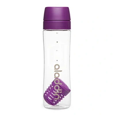 Image de Aladdin Infuse Gourde 0.7L Violet Infusion Amovible Double Couvercle Étanche pour Ajout de Glaçons et Nettoyage Faciles Bouteille d&#039;eau Sans BPA Va au Lave Vaisselle