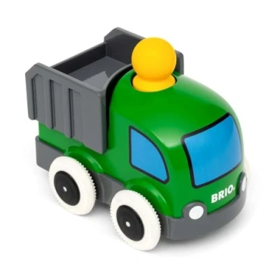 Image de Brio 30286 Camion Benne Push &amp; Go Jouet d&#039;éveil Premier Age Stimule la motricité Système à rétrofriction Facile Faire fonctionner A partir de 12 Mois
