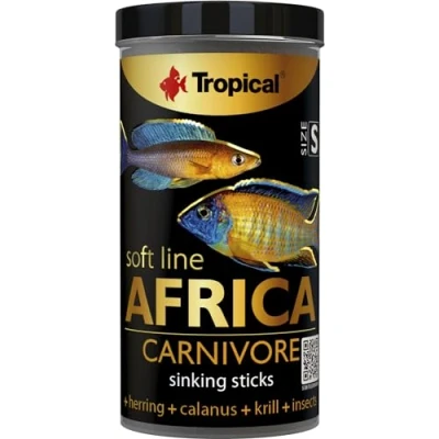Image de Soft Line Africa Carnivore Size S 250ml / 150g Nourriture Tendre sous Forme de Bâtonnets descendantes pour Poissons Africains Carnivores et omnivores