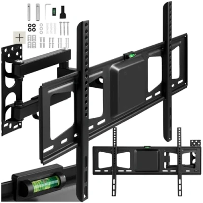 Image de TECTAKE Support Mural TV pour Ecran 32&quot; à 100&quot; Inclinable Orientable max. VESA 600 x 400 Noir
