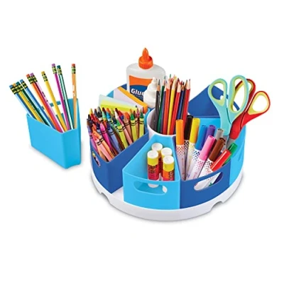 Image de Learning Resources Module de rangement Create a Space (bleu) , organisation des fournitures, idéal pour la classe ou à domicile, plastique facile nettoyer, kit 10 pièces