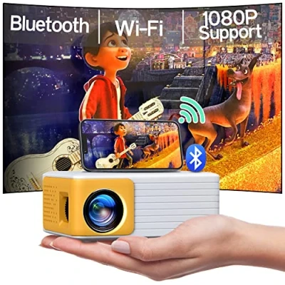 Image de YOTON Videoprojecteur WiFi Bluetooth Mini Projecteur Portable Video Full HD 1080P Soutien, Retroprojecteur Home Cinéma Compatible avec PC/PS5/tablette/Fire Stick/Smartphone iOS et Android