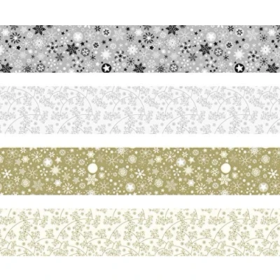 Image de HEYDA 48 Bandes de papier origami pour etoiles l&#039;avent, or/argent