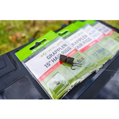 Image de Korum Grappler 15&quot; Ligne De Base Cheveux Ardillon (8pcs) Maat : Haak 8 0.30mm