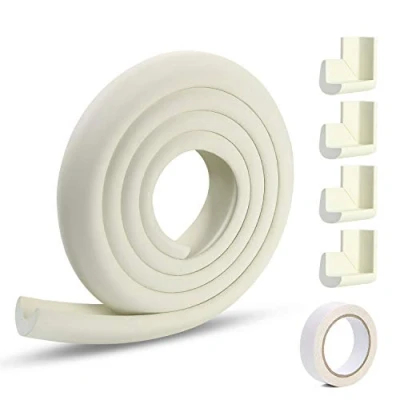 Image de Vicloon Protection des Bords et Coins de Meubles,2 Mètres Mousse Sécurité avec 4 Angles, Kit pour Bien Protéger Les Enfants, Blanc Crème