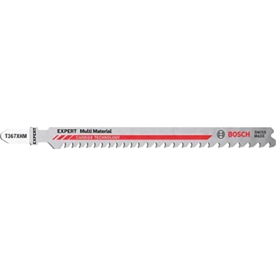Image de Bosch Professional 2x Lames de Scie sauteuse Expert &#039;Multi Material&#039; T 367 XHM (pour Acier robuste, Longueur 132 mm, Accessoire sauteuse)