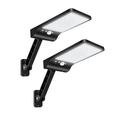 Image de Moman Lampe Solaire Extérieur, Lumiere Exterieur Detecteur de Mouvement 56LED/2200mAh Applique 3 Modes IP65 Étanche avec Télécommande (Noir), Eclairage