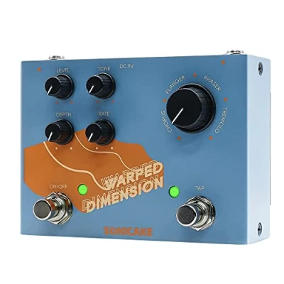 Image de SONICAKE Pédale d&#039;effets de guitare à modulation 4 modes chorus, flanger, phaser et trémolo numérique Warped Dimension