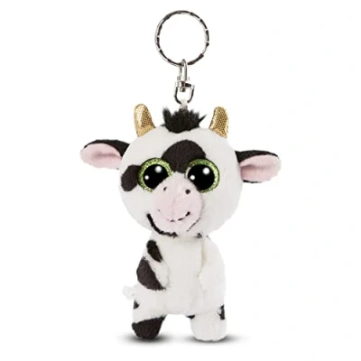 Image de NICI Glubschis : l’Originale Vache Moolon en Porte clés 9cm Pendentif Peluche pour Cordon, Clef et Trousseau Bonheur de Sac Cadeaux Enfants