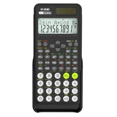Image de NEWYES Calculatrice Scientifique avancée, 401 Fonctions de calcul, idéale pour étudier et Examen (Noir)