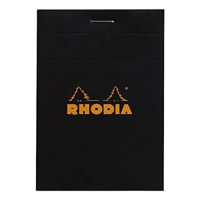 Image de RHODIA Lot de 5 Blocs noir N11 7,4x10,5cm 80 feuilles agrafées 80g Q.5x5