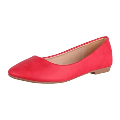Image de Elara Ballerines Femme Confortable Slip Ons Plat Chunkyrayan Neu B3039H BL Red 38