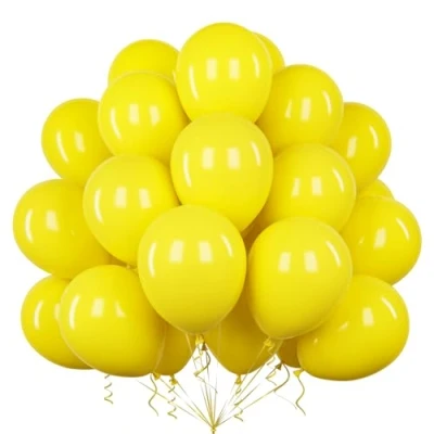Image de Teselife Ballons Jaune, 50Pièces 12Pouces Mat Jaune Latex Ballon Arche Guirlande Fille Femmes Anniversaire Mariage Proposition Valentin Douche Nuptiale Diplôme Retraite Fiançailles Princesse Déco