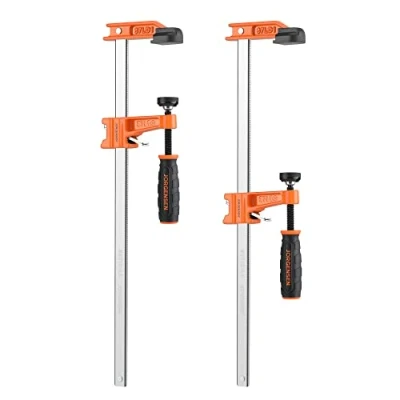 Image de JORGENSEN Jeu de 2 Serre joints en Métallique, Joint à Vis avec Mâchoire 60mm, Force Serrage Maximale 136kg, Ouverture 300mm