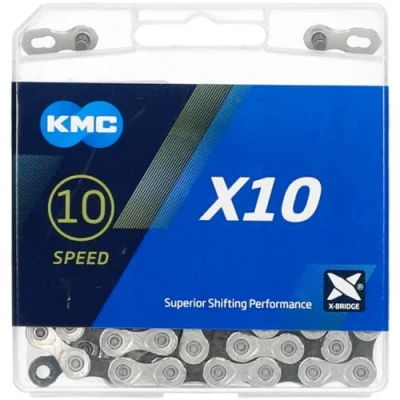 Image de KMC X10 10 chaînes Mixte, Silver/Black, 114 Link